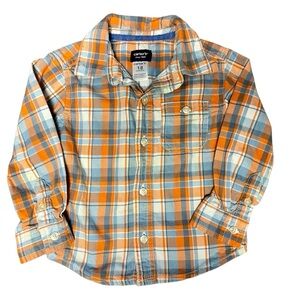 Carter’s Sz 18 Months Plaid Long Sleeved Button Down Shirt